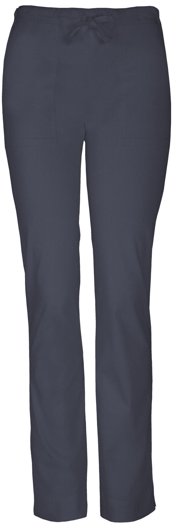 Mid Rise Slim Straight Drawstring Pant