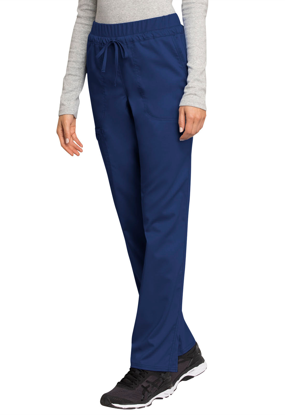 Mid Rise Tapered Leg Drawstring Pant